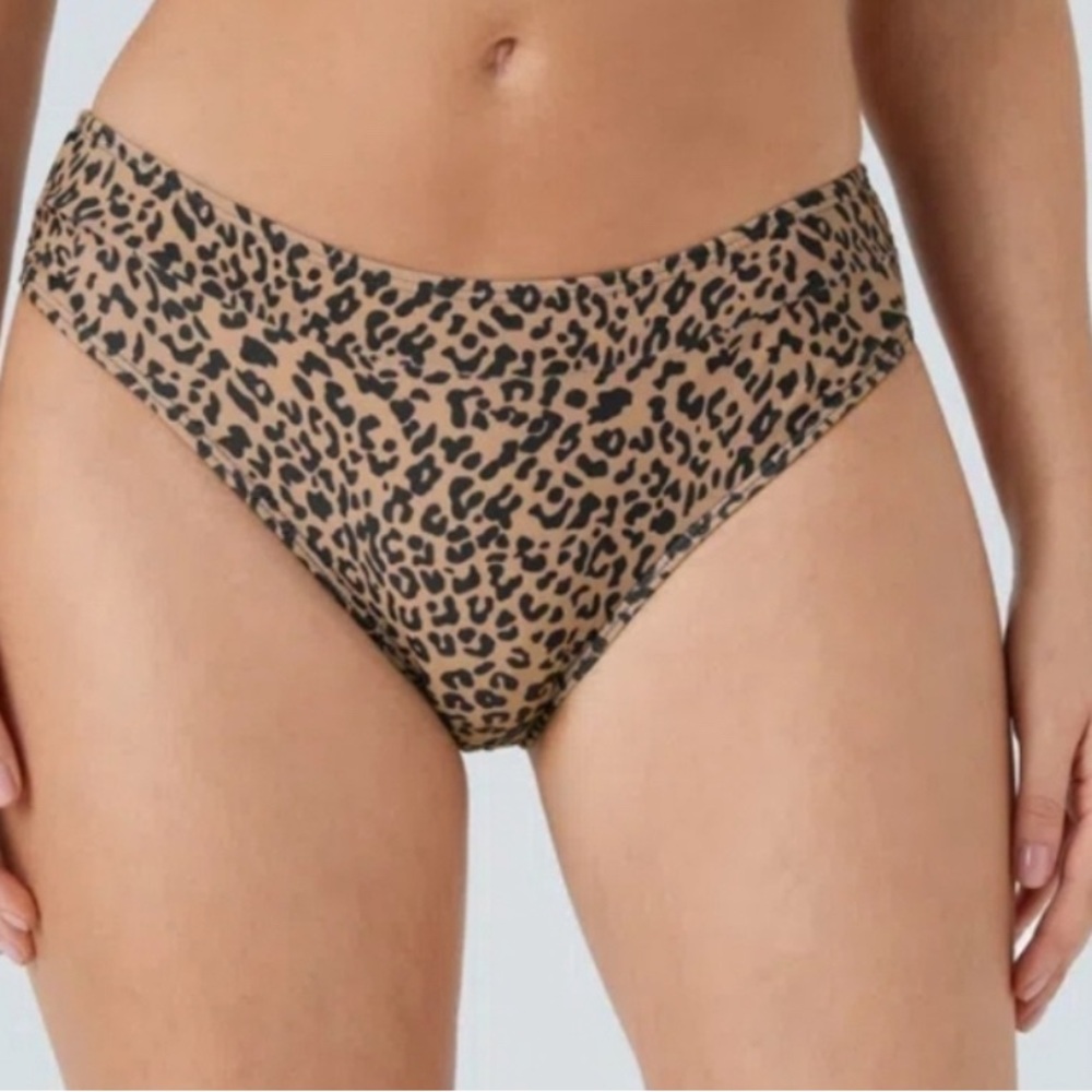 NWT Halara Leopard Print Bikini Bottom SIZE M
